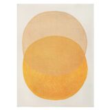 Duo of abstract paintings - paintings on paper signed Eawy