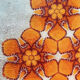 Grand tapis vintage original Flower power