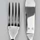 Christofle Atlantide – 6 fish cutlery sets in silver-plated metal (12 pieces)