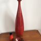 Série de 3 vases céramique rouge vintage des années 60-70