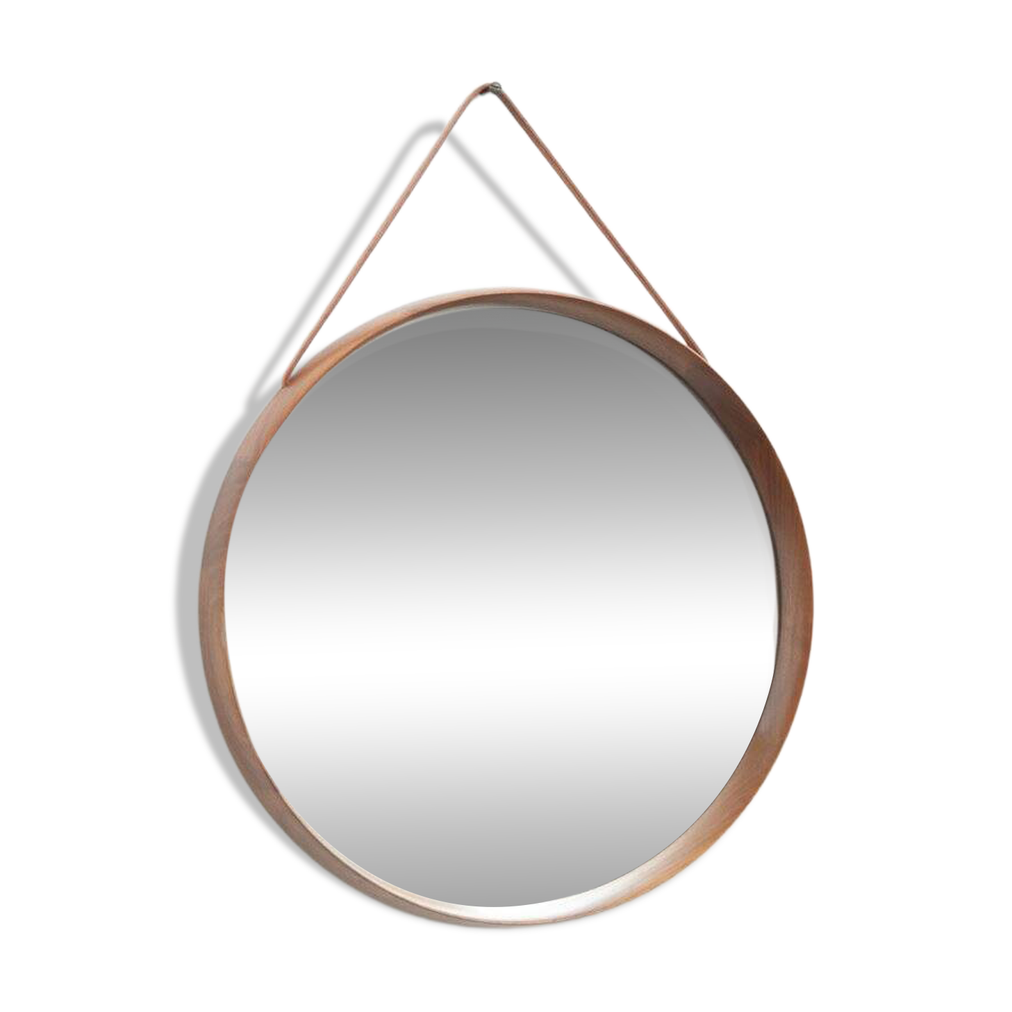Round mirror by Uno & Östen Kristiansson for Luxus, 1950s