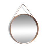 Round mirror by Uno & Östen Kristiansson for Luxus, 1950s