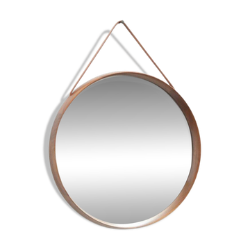 Round mirror by Uno & Östen Kristiansson for Luxus, 1950s