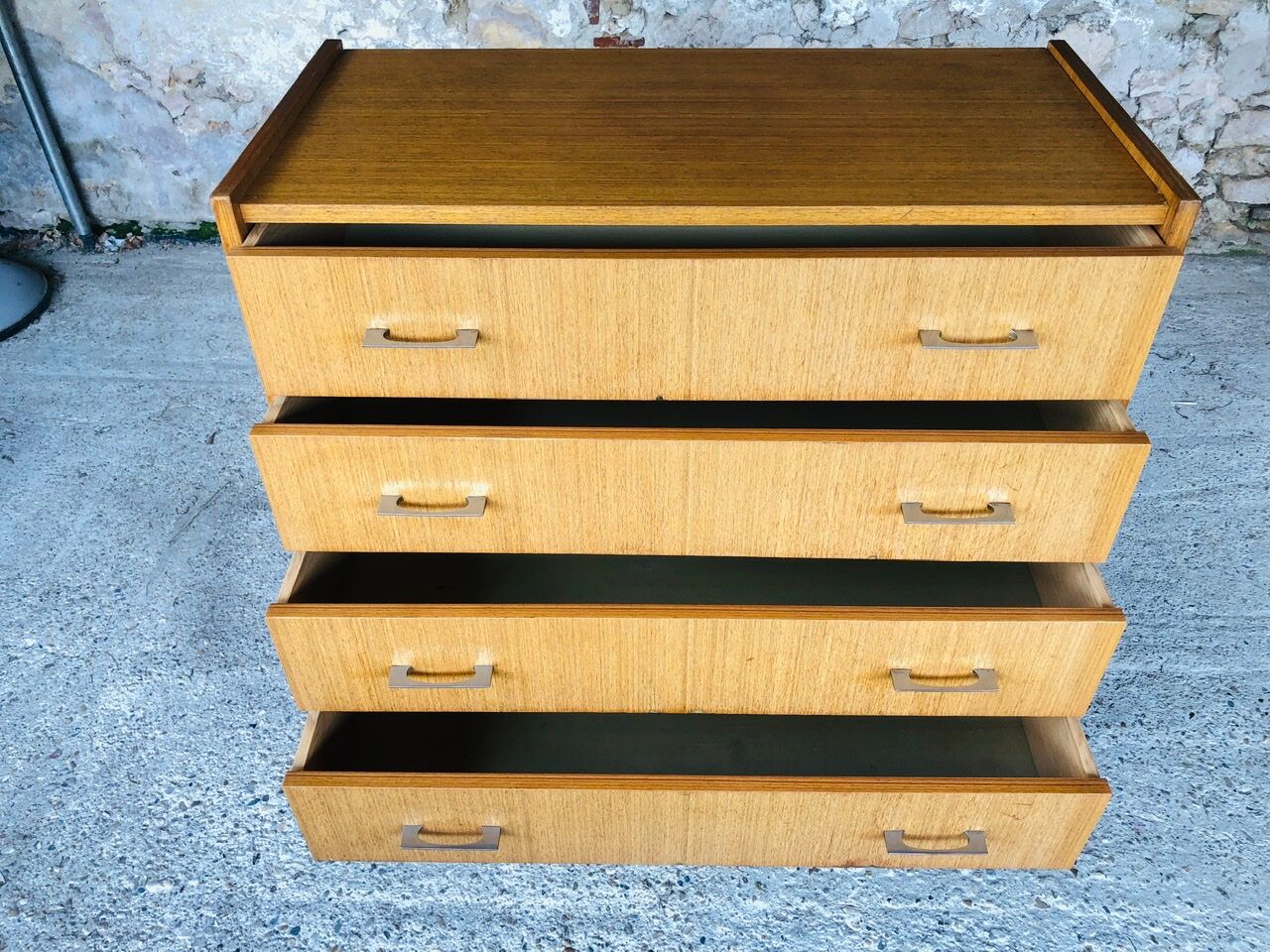 Vintage 4-drawer dresser by Capelle 70s