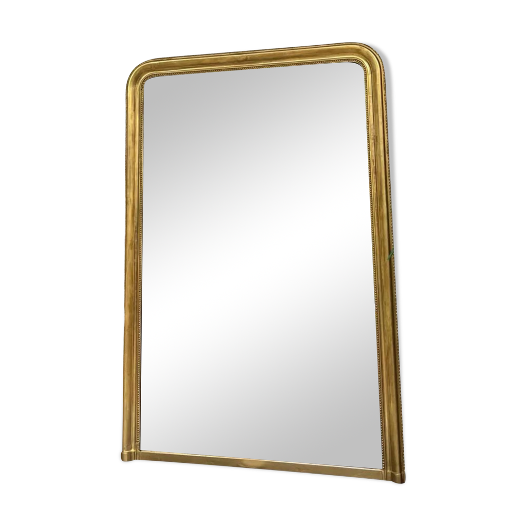 Miroir Arche Baroque Doré Perlé - Cadre Fer 20x30 Pouces - Neuf