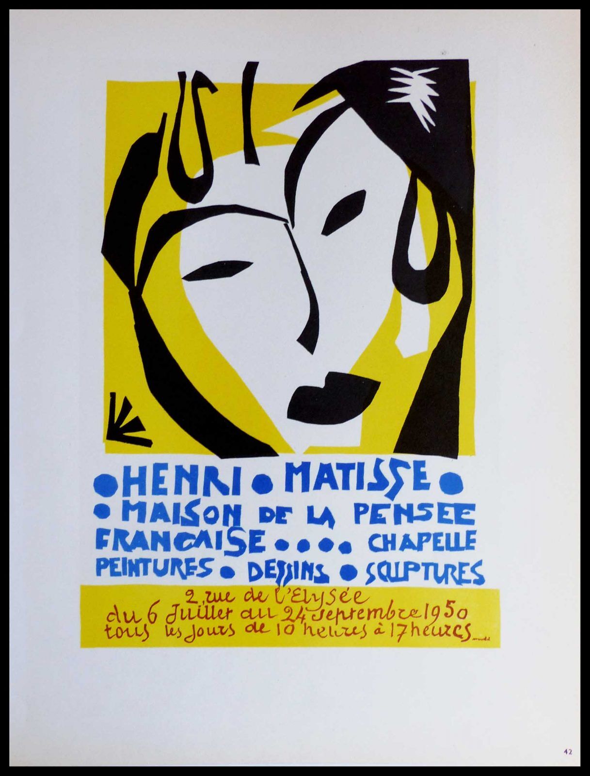 Lithograph Henri Matisse Mourlot 1959
