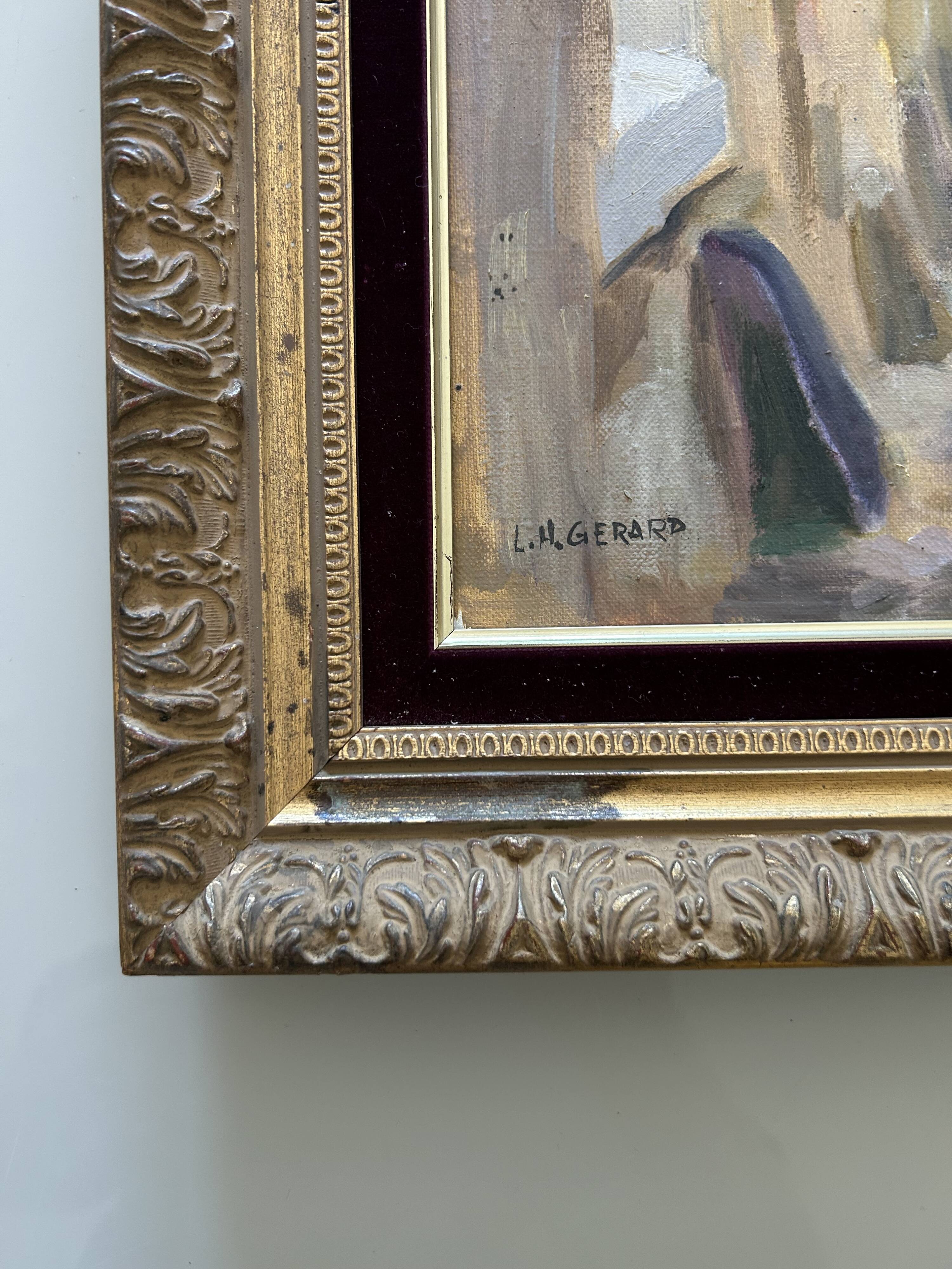 OIL ON CANVAS: view of the old Mans