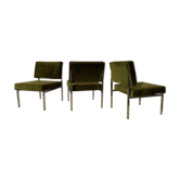 Trio of vintage armchairs 70