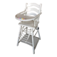 Chaise haute bebe baumann bois blanc vintage