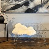 Old wrought iron garden bench