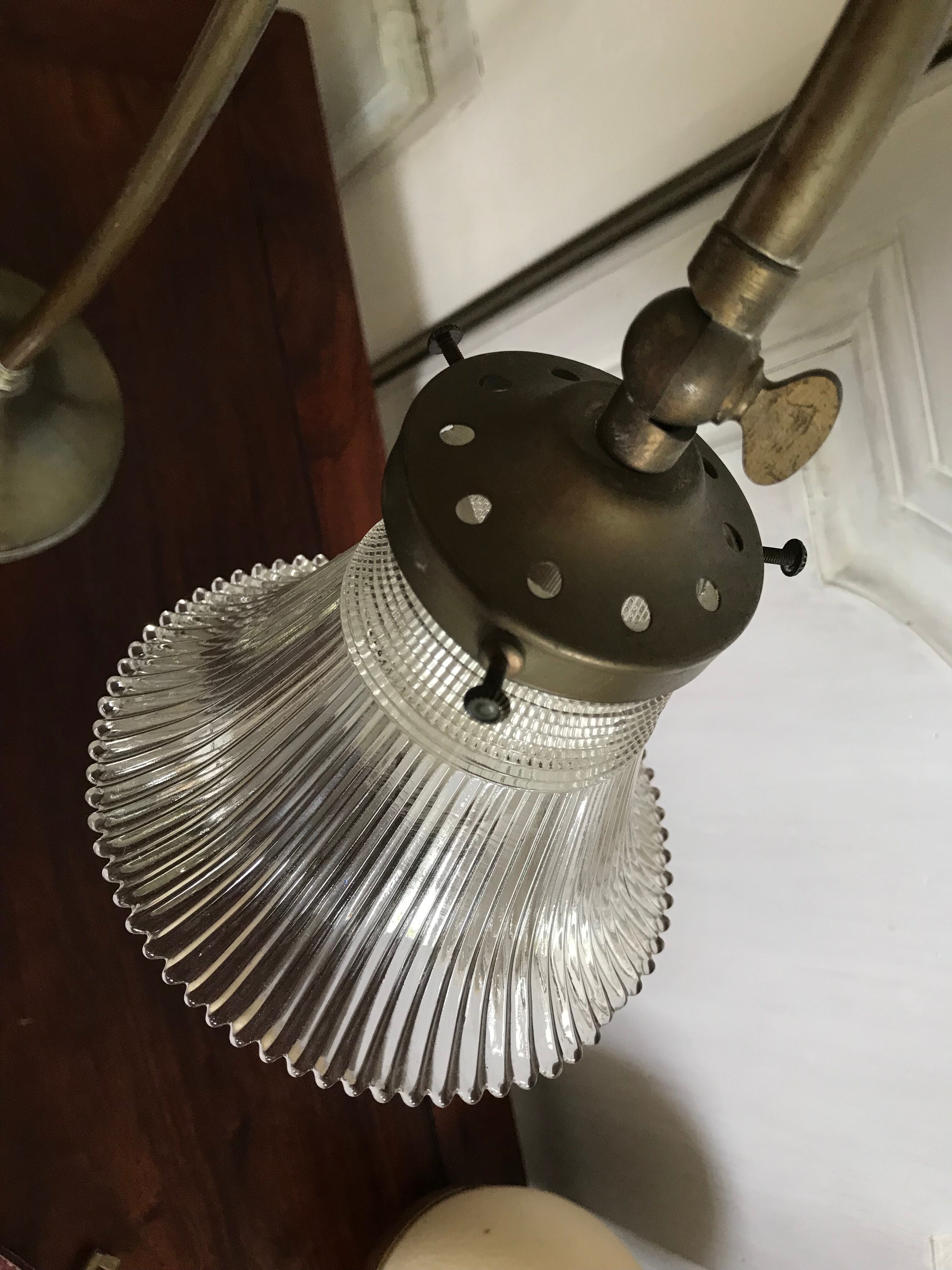 Brass desk lamp
