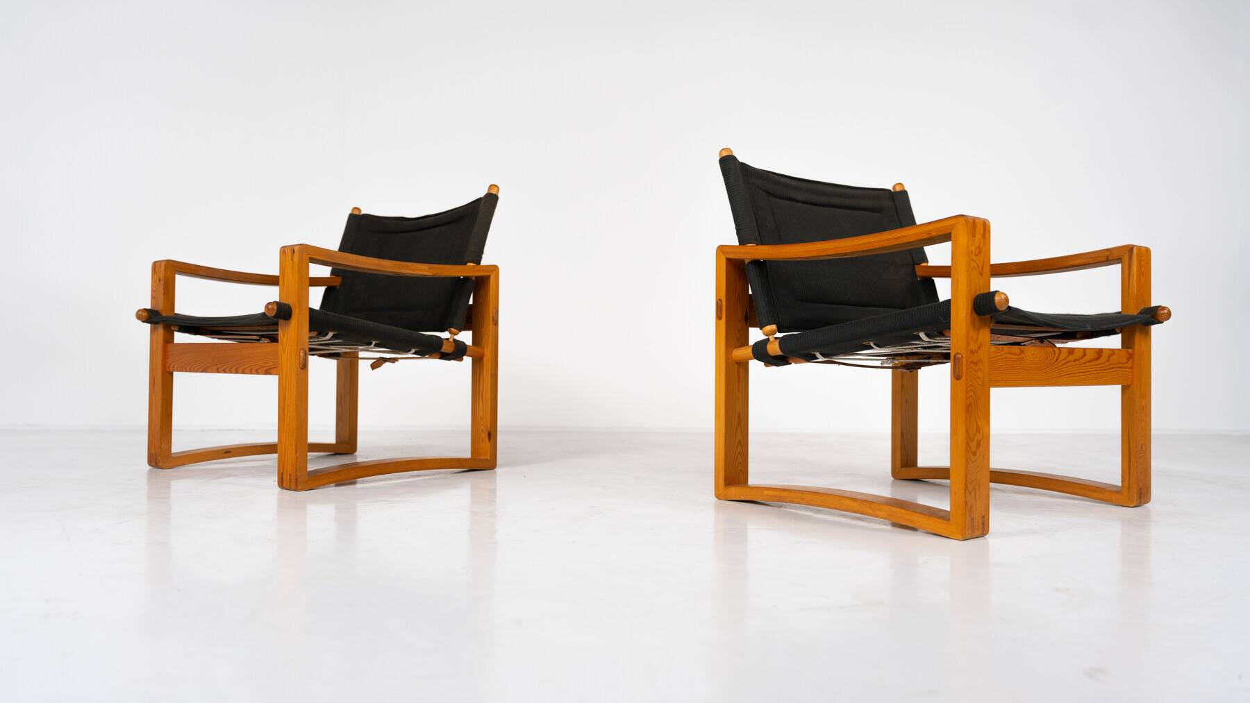 Mid-Century Modern Pair of 'Safari' Armchairs by Børge Jensen for Bernstorffsminde Møbelfabrik, Denm