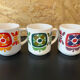 3 cups Mugs mobil 1972 designer Jean-Charles Meunier Arcopal editor
