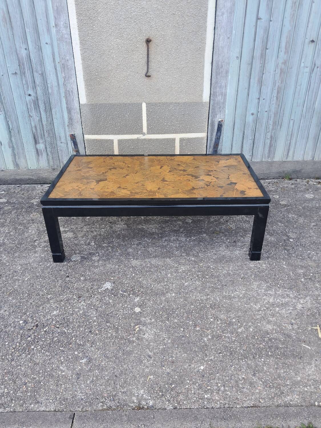 Glossy black coffee table