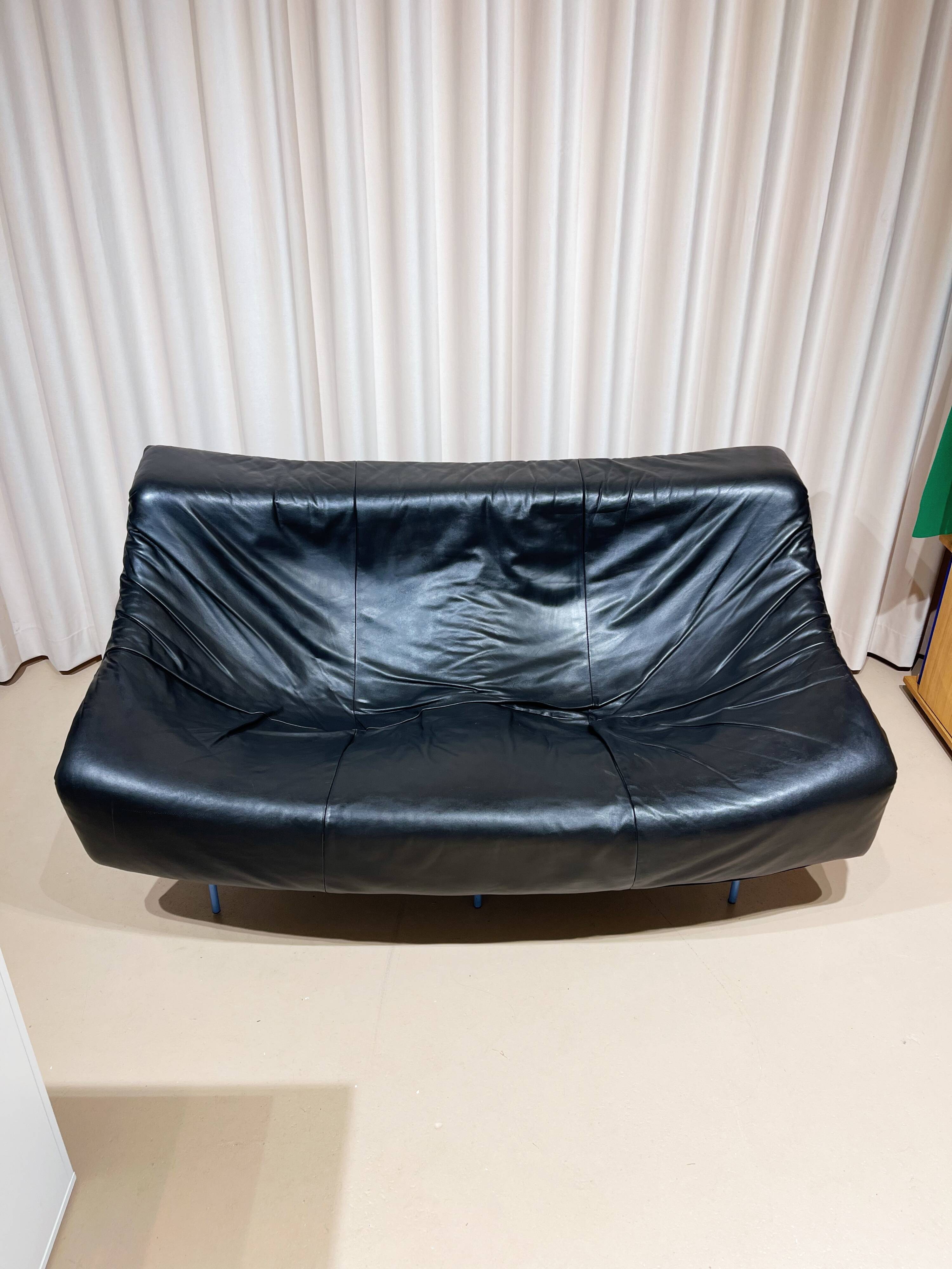 Canapé Butterfly en cuir noir, Montis 1980