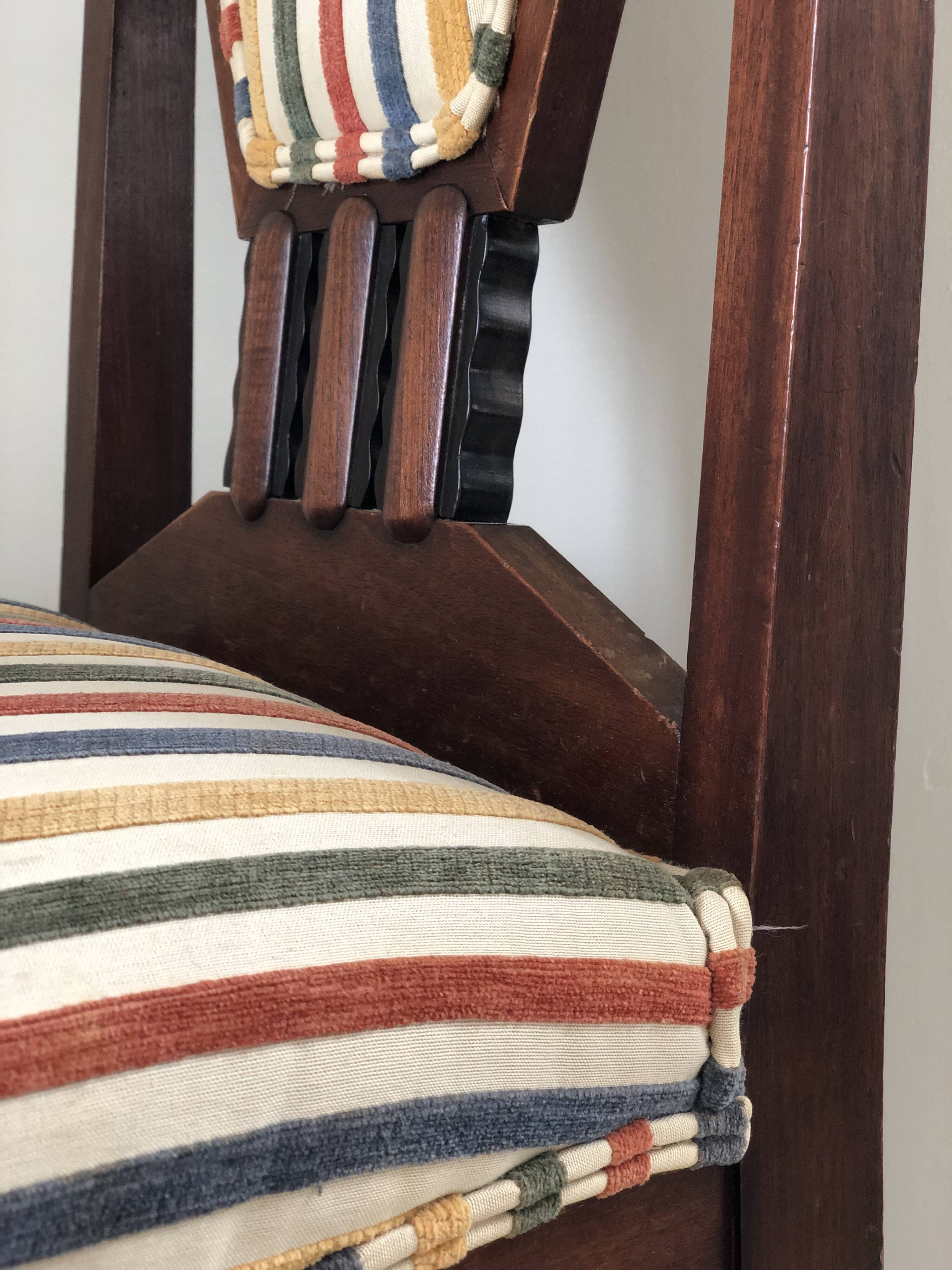 Set of 4 Art Deco Amsterdam School ‘t Woonhuys Dining Chairs The Netherland