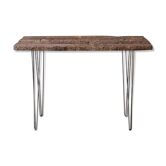 Console en bois, pieds métal