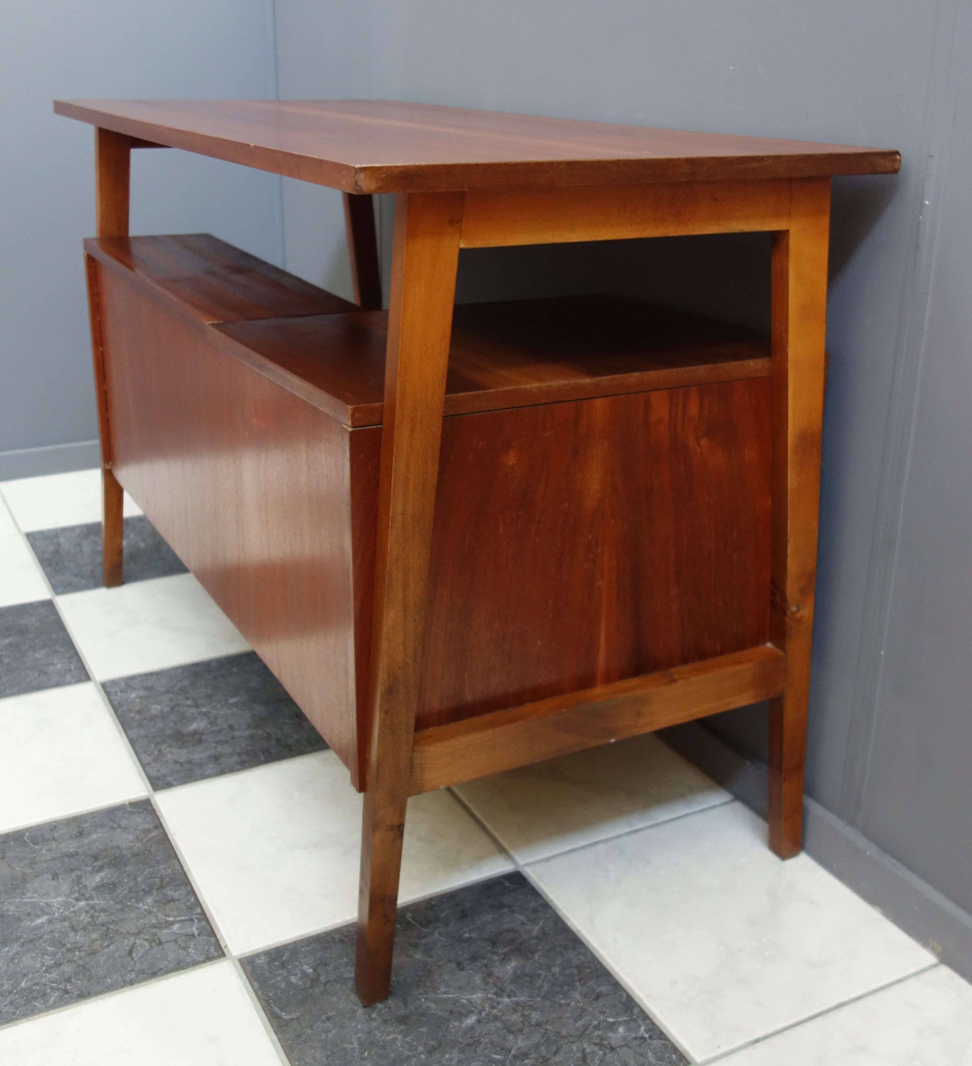 Scandinavian style wood desk 1960s