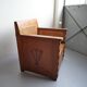 Paire de fauteuils bois et cannage