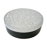 Ceiling lamp staff vintage 1960 glass & metal