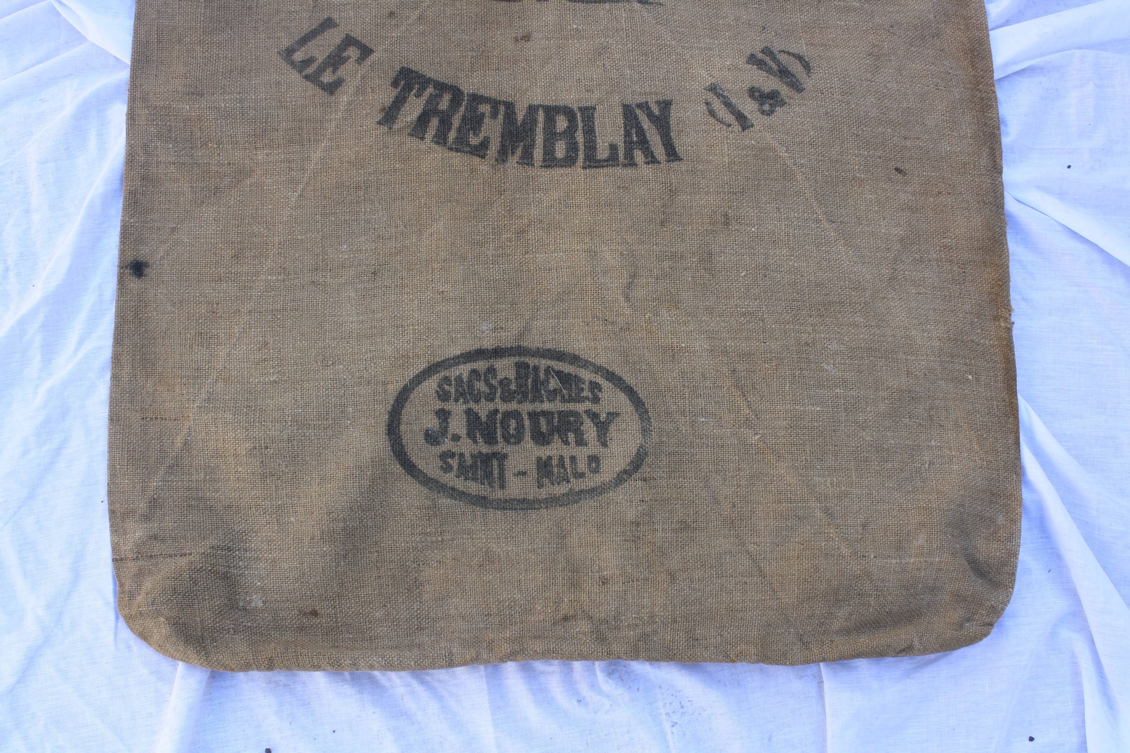"Gavard Grains 1965 Ille-et-Vilaine" burlap bag