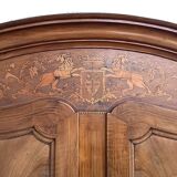 Louis XV marquetry wardrobe, 18th century period.