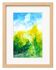 Original abstract painting – bright landscape – 15.5 x 24 cm