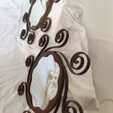 Pair of wrought iron sun mirrors