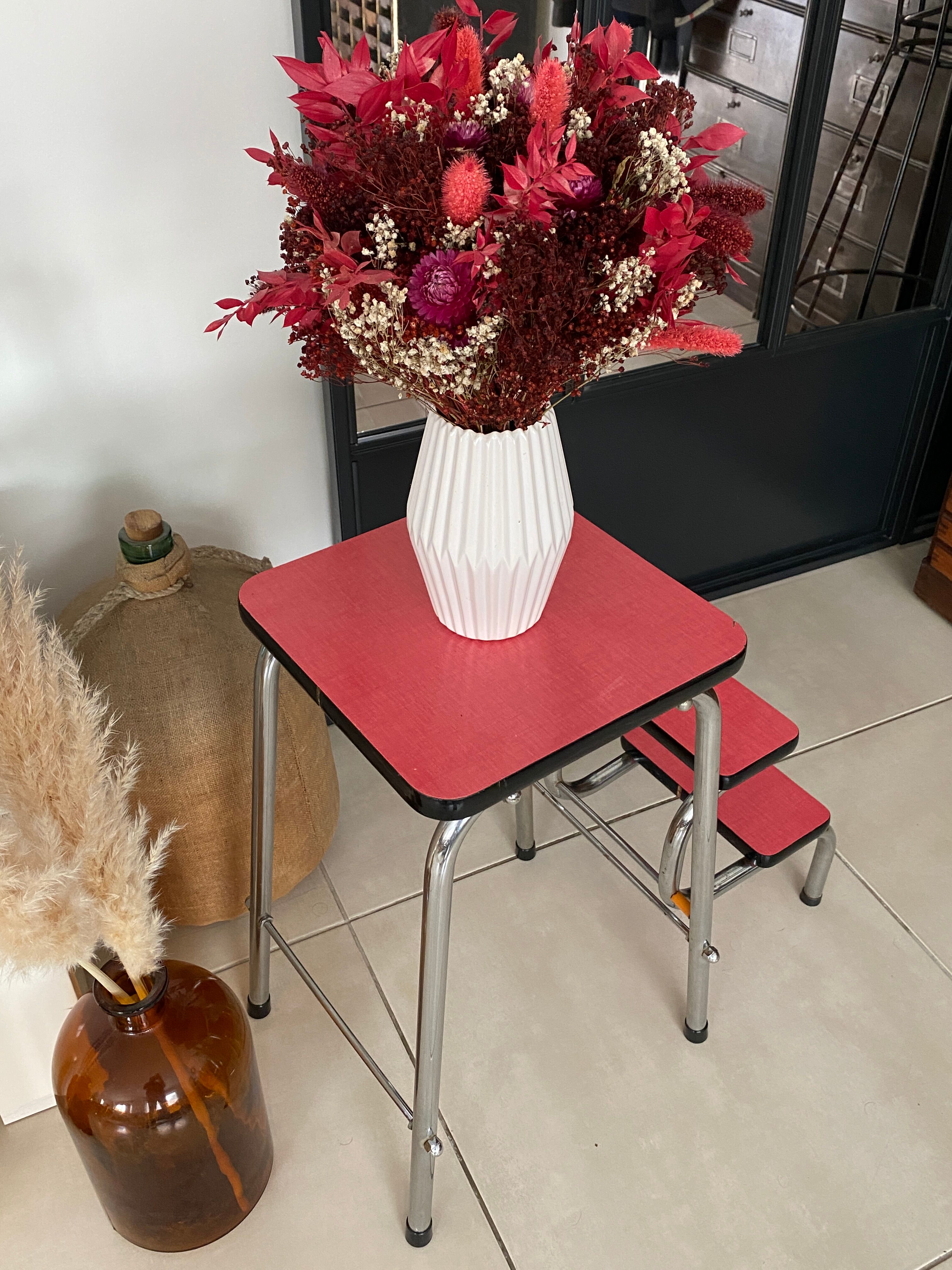 Stool stepladder formica vintage