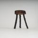 Tabouret en bois rustique fait à la main