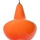 Suspension en opaline orange des années 1960