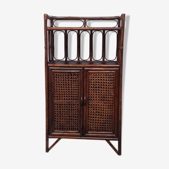 Buffet wood and rattan canning