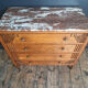 Art Deco commode with marble top, vintage antique furniture.