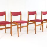 Set van 4 stoelen Erik Buch model 89 'Tjele'