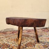 Brutalist chestnut coffee table