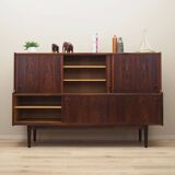 Buffet haut en palissandre, design danois, années 1960, designer : Johannes Andersen, fabrication : Skaaning Furnitu