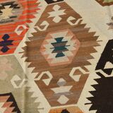 Geometric Mutlicolor Large Vintage Kilim Rug, 298x392Cm