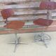 Chaise de bureau  bao pagholz vintage 60 pivotante & télescopique tbe