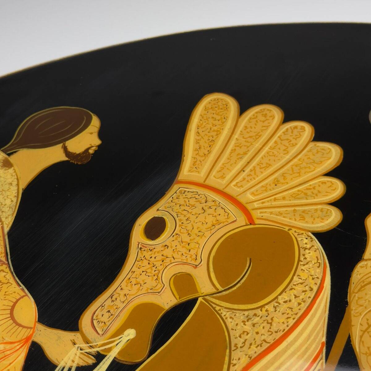 Vintage wooden art panel, Italy, 1963