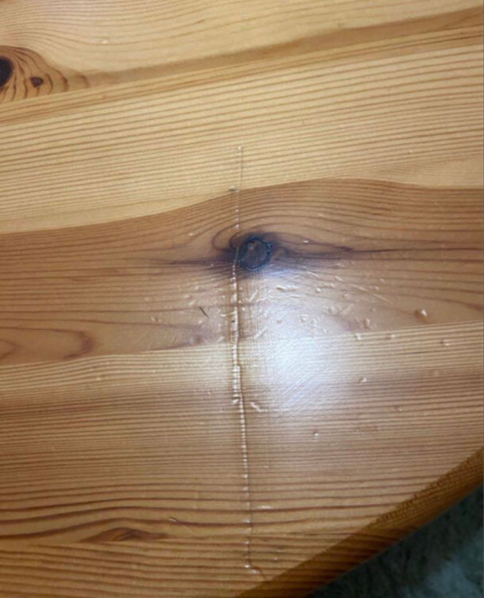 Table and chairs, pine, 1960s.