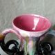 Pair of vintage vases in twisted ceramic