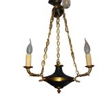 Lustre 3 branches empire en bronze