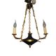 3-branched empire chandelier in bronze