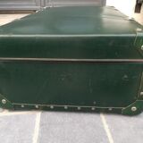 Old green cardboard suitcase