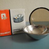 Ancien cendrier brun fumé Allibert déco vintage french ashtray 70s