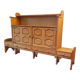 Vintage Brutalist Cabinet In Light Oak And Brass, Guillerme Et Chambron