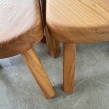 Flower coffee table set with elm tripod stools