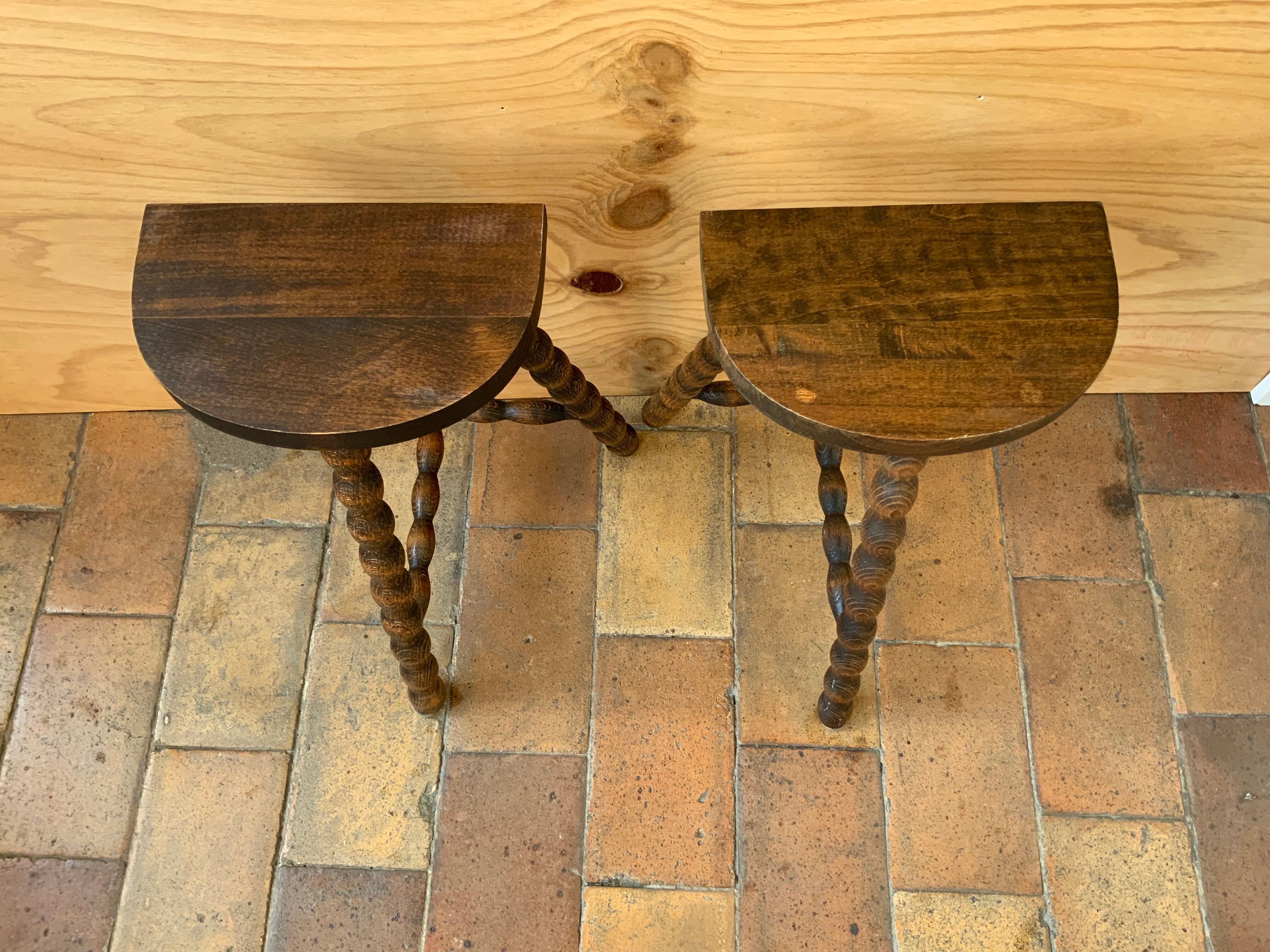 Pair of tripod stools