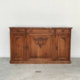 Antique Louis 16 style sideboard, marble