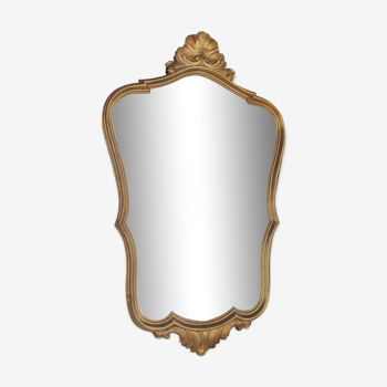 Miroir vintage doré coquille